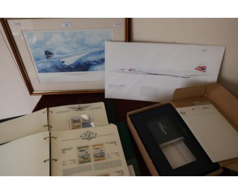 After Anthony Hansard 'Concord/Queen of the skies' signed limited edition print 1336/1950 signed by the artist and Captain Jo