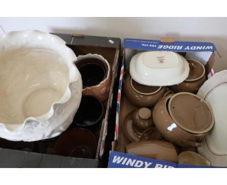 Three Denby stoneware oven to table lidded bowls, matching coffee pot, small selection of Mason 'Ashlea' dinnerware and a sel