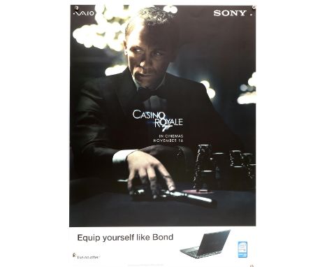 Pair of James Bond Casino Royale (2006) Vaio tie-in advertising posters, on card not paper, both double sided, both unfolded,