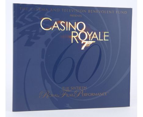 James Bond 007  Casino Royale (2006) World Royal Premiere brochure from Royal Albert Hall in London, 14th November 2006, indi