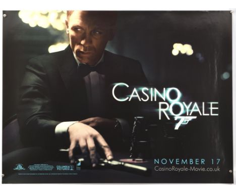 James Bond Casino Royale (2006), British Quad Film Poster, Teaser, November Style, double sided, unfolded, 30 x 40 inches Con