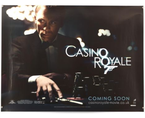 James Bond Casino Royale (2006), British Quad Film Poster, Teaser, Coming Soon Style, double sided, unfolded, 30 x 40 inches 