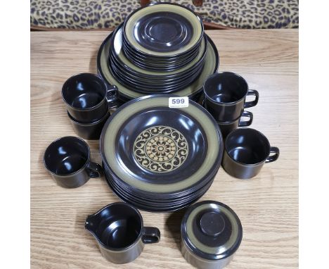 A Mikasa 1970's dinner service, minimum six settings.