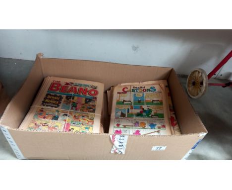 A quantity of vintage comics, Beezer 1965/66, Beano 1984/85 and Daily Mail cartoon Fred Bassett