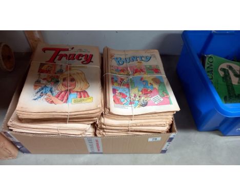 A quantity of vintage comics, Tracy 1980 through to 1984 (all believed to be complete years) and quantity of Bunty 1983/84&nb
