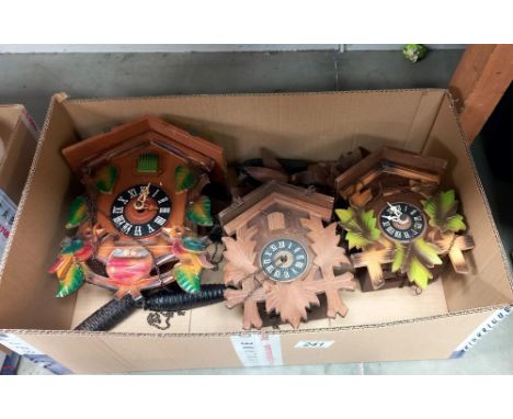 3 vintage Black Forest cuckoo clocks A/F COLLECT ONLY