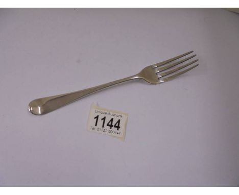 A Georgian silver fork, 2.25 ounces.