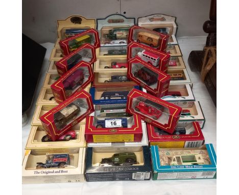 Approx 36 boxed diecast vehicles includes, Lledo Days Gone, Mattel The village collection by Cameo