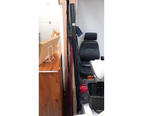 A quantity of vintage fishing rods COLLECT ONLY