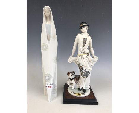 A Lladro religious figure together with a Florence figurine