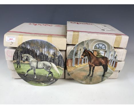 Eight Spode collectors' plates depicting horses