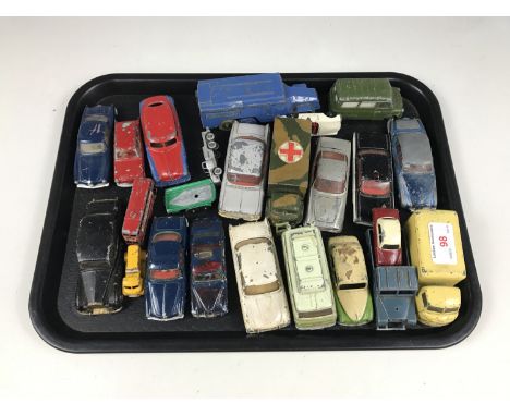 Vintage Dinky and Corgi die-cast toys including a military ambulance etc.