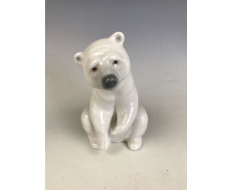 A Lladro figurine of a polar bear