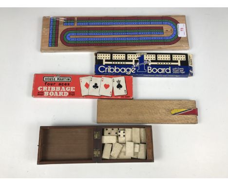 Sundry cribbage boards