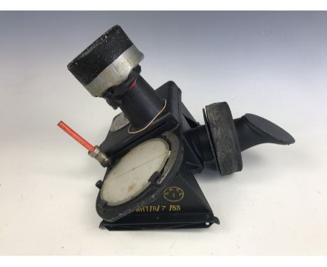 A Second World War RAF aircraft MKII drift recorder as used aboard Lancaster and similar aircraft, in wooden transit case