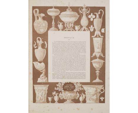 RICHARDSON, CHARLES JAMESSTUDIES OF ORNAMENTAL DESIGN Large folio, lithographed decorative title, text within bistre, sepia a