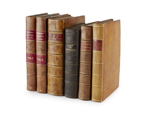 PHARMACOLOGY - 5 WORKSINCLUDING FULLER, THOMAS Pharmacopoeia Extemporanea: or, a Body of Medicines... London: W. Innys, 1730.
