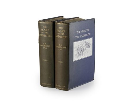 SHACKLETON, SIR ERNEST HENRYTHE HEART OF THE ANTARCTIC London: William Heinemann, 1909. First trade edition, 2 volumes, 8vo, 