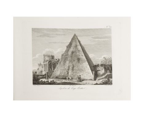 [AMICI, DOMENICO][RACCOLTA DELLE PRINCIPALI VEDUTE DI ROMA] [Rome, c.1840] Oblong folio containing 26 (of 43) engravings of R