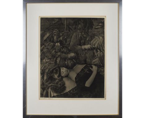 [§] PESSL, FREDERICK V. [1901-1957]SLEEPING BEAUTY photograph on Geva Luxe velours, 480 x 381mm, framed and glazed, c.1950Pro