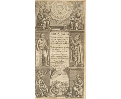 BIBLIA SACRA SIVE TESTAMENTUM VET. AB IM. TREMELLIO ET FRAN. JUNIO EX HEBRAEO LATINE REDITTU[M]LONDON: M. FLESHER &amp; R. YO