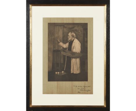 [COBURN, ALVIN LANGDON, ATTR.]FRANK BRANGWYN carbon print signed in pencil by Brangwyn to mount, 149 x 210mm; Burne-Jones, Ph