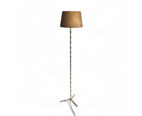 The lamp itself in original condition.    With a later replacement shade. width30 cm height150 cm