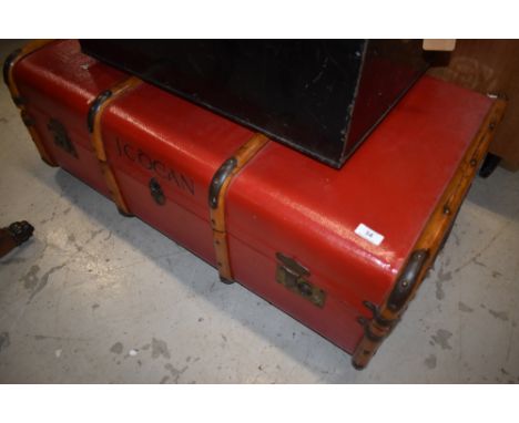 A vintage travel trunk
