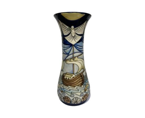 A Large Moorcroft Pottery Vase, in the&nbsp; 'Winds of Change'&nbsp; design by Rachel Bishop. Dated '99. Height: 30.5 cms. Us
