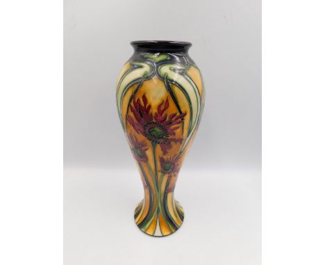 A Moorcroft Limited Edition vase in the Ragged Poopy design by Nicola Slaney, usual marks to base, first quality, with no chi