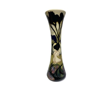 A Large Moorcroft Pottery Vase in the Moon Shadows design by Kerry Goodwin. Height: 40 cms. Trial piece dated 2016 ,&nbsp;Fac
