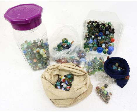 A collection of vintage marbles.