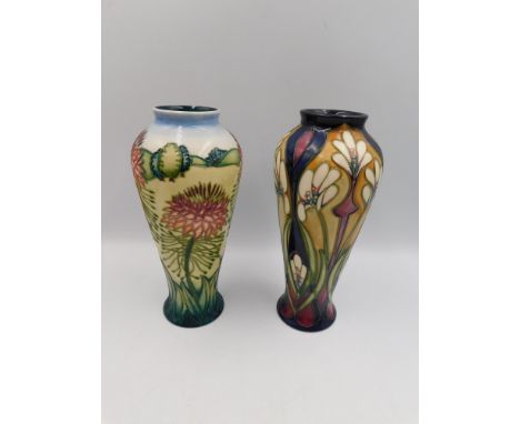 2 Moorcroft vases , comprising of a Cleome design Limted Edition vase by Sian Leeper and a Moorcroft Collectors Club vase in 
