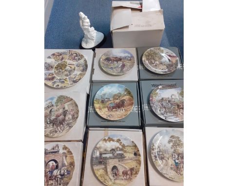 A mixed lot to include collectors plates, a 2004 Rico boy doll, a Dutch knitted elephant and others, a Knitmaster 326 machine