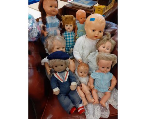 A German Stupsi doll and other vintage dolls A/F and mixed doll's clothingLocation: RAB 