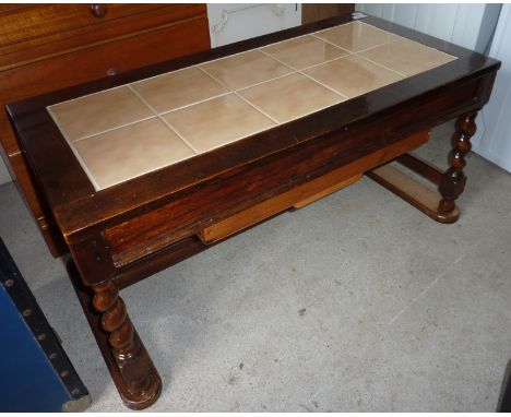 Tile top coffee table