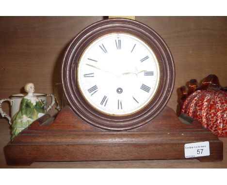 Oak cased mantle clock