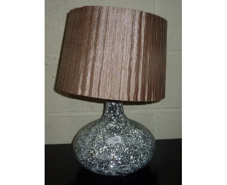 Crackle mirror glazed table lamp