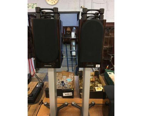 Pair of Monitor audio gold 100 speakers and stands - Please note that this item has not been tested therefore is sold as seen