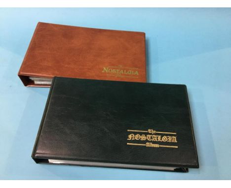 Two albums containing various trade cards including; 'My Weekly Floral Beauties', Phillips Tea 'British Rail', Godfrey Philli