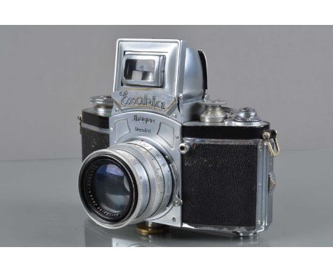 An Ihagee Kine Exakta I SLR Camera, rectangular magnifier, serial no 540530, shutter working, slow shutter speed/self timer w