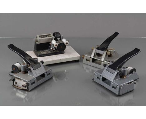 35mm Cine Film Editing Equipment, A Neumade M 38S film measuring machine, two C.I.R M3 slicers and an Arri 35mm film splicer,