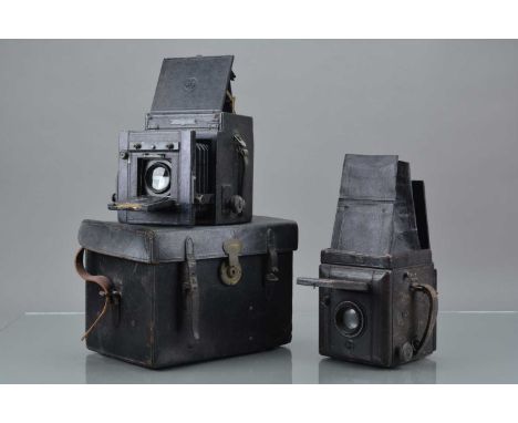 A Thornton Pickard Special Ruby Reflex Camera,  shutter sticking, body Scuffs to leatherette, wear to edges bellows G, viewin