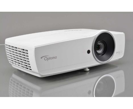 An Optoma EH461 Full HD 5000 Lumins DLP Projector, powers up, lamp working, body VG, with remote, HDMI cable and manual