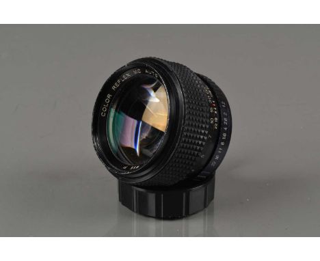 A Color Reflex MC Auto 55mm f/1.2 Lens, Pentax K mount, barrel G, some paint wear to filter ring & aperture grip, elements G,