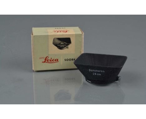 A Leitz Wetzlar Leica SOOBK Lens Hood, for Summaron 2.8cm lens, VG, in maker's box