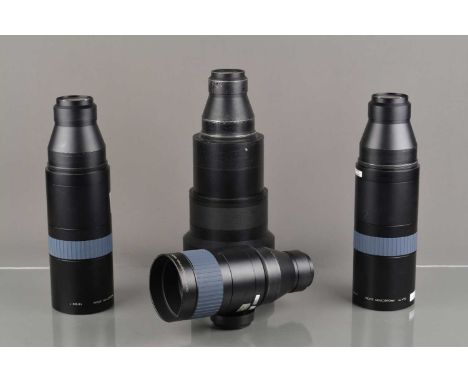 Four Konica Minolta DLP Projection Zoom Lenses, a XGA 1.5-2.5:1 lens, two 1.5-3.0:1 lenses and a 3.0-7.0:1 lens, barrels G, e