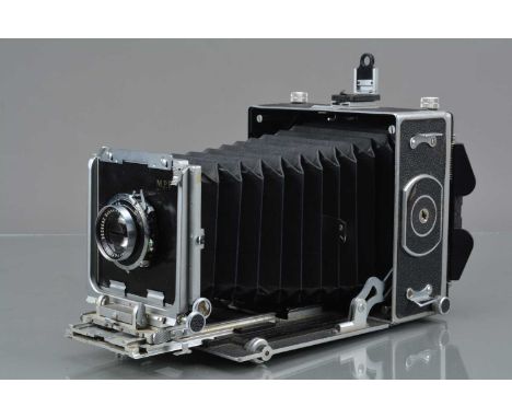 A M.P.P. Mk VII 5X4 Camera, serial no 9657, all functions moves freely, range finder functions, body G, some light wear, leat