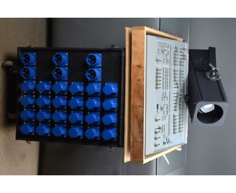Theatre Lighting Equipment, a Zero 88 24 Channel Lighting Desk, untested, G, with a twenty-four bank lighting power distribut
