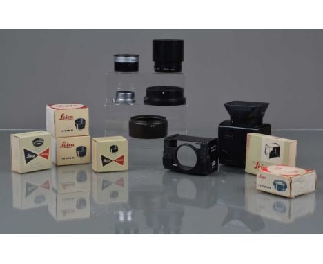 A Group of Leica Lens Hoods, a SOOFM, 12 575 N (2), ITOOY, IROOA, 12 585 H, all in maker's boxes, with an unboxed ITOOY, SOOF